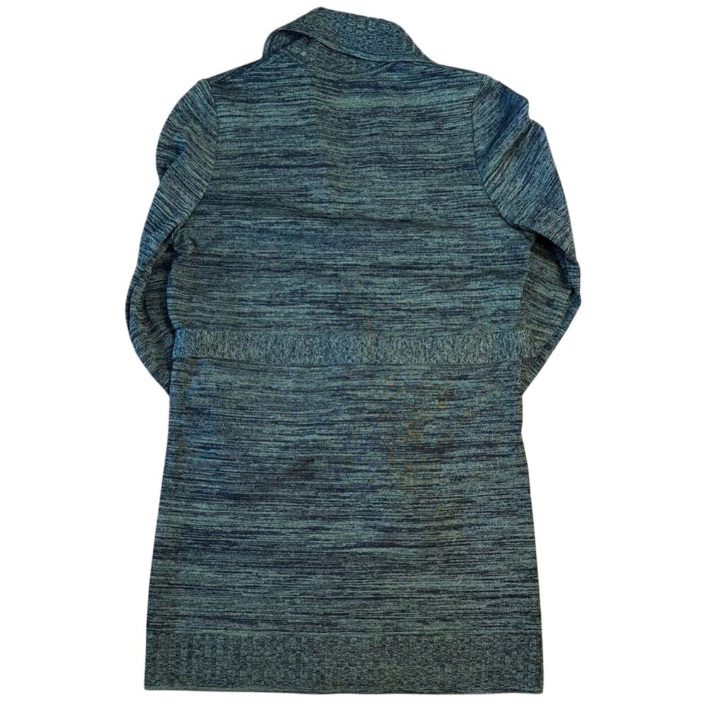 Exclusively Misook Sweater Cardigan Acrylic Knit Tie-Belt Long Robe Green Medium - Picture 2 of 8